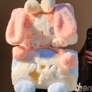 充电防爆暖水袋毛绒暖手宝暖宝宝2025新款 可爱插手式 热水袋女冬季