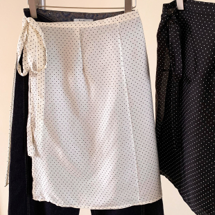 韩系波点绑带屁帘女春夏叠穿高级感配牛仔裤 学生 子半身裙2026新款