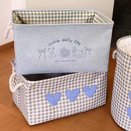 可爱布艺脏衣篓家用大容量脏衣服折叠收纳筐学生宿舍玩具零食桶篮
