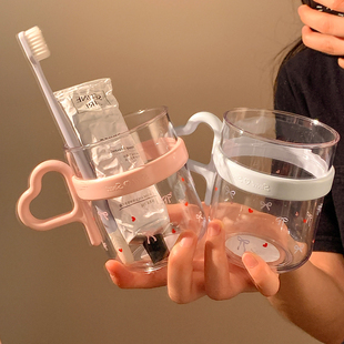 高颜值可爱蝴蝶结漱口杯家用情侣洗漱杯子学生宿舍刷牙杯牙缸牙具