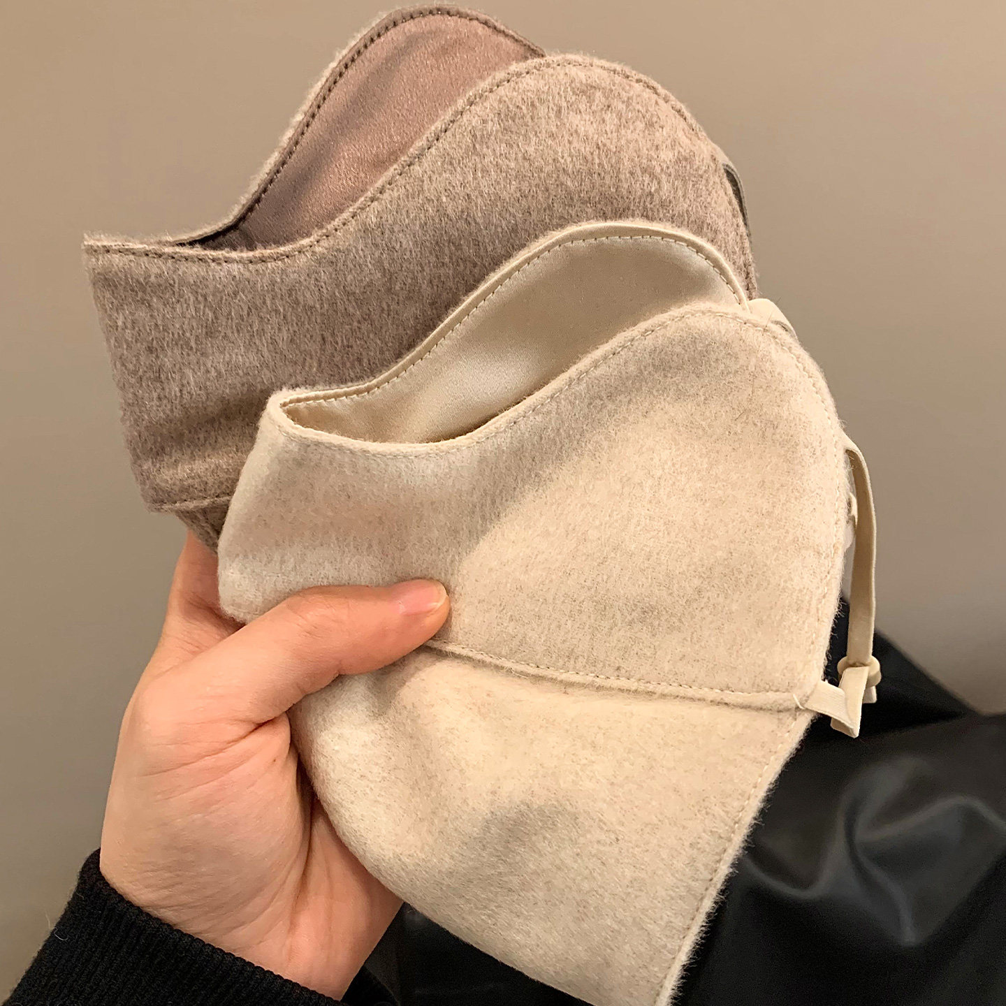 100%羊毛桑蚕丝保暖口罩女冬季护眼角高颜值防晒防风御寒骑行面罩