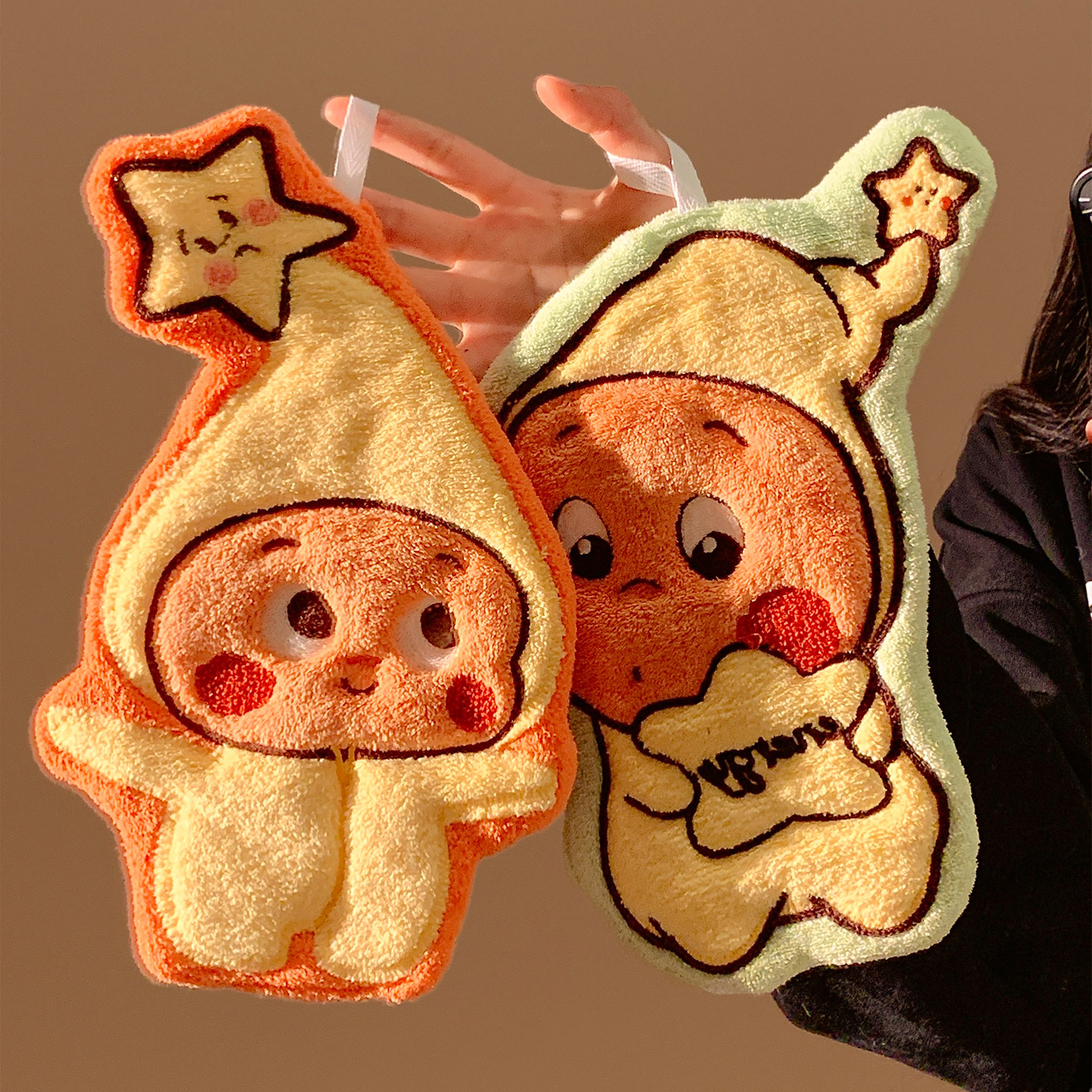 可爱挂式擦手巾超强吸水加厚毛巾厨房搽抹布卫生间擦手帕学生新款