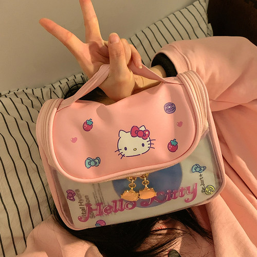 可爱hellokitty化妆包便携大容量