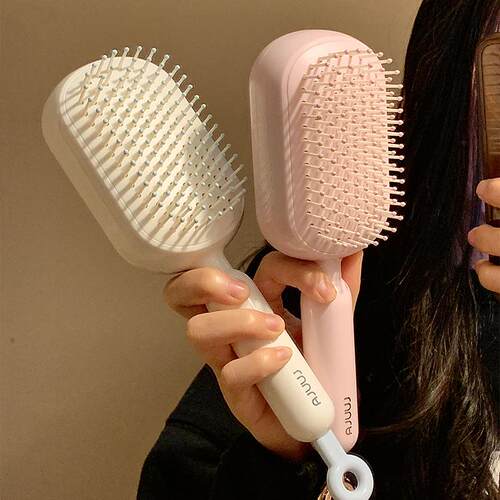 高级感可伸缩自动清理梳子女士