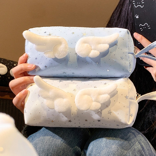 高颜值ins风天使化妆包女便携