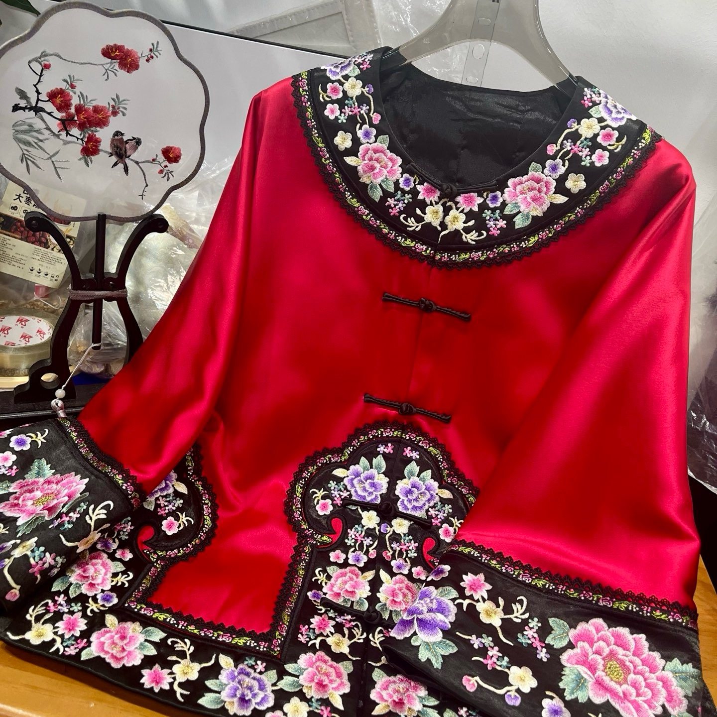 藏月国风女装重工刺绣棉衣外套上衣圆领牡丹E9513440