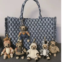 Подвеска с бантиком, толстовка, плащ, сумка, свитер, джинсовая шапка, рюкзак, украшение на сумку, брелок, с медвежатами