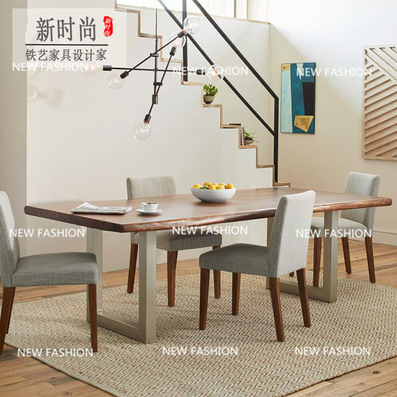 Retro Small apartment modern Simplicity table Benches combination desk a living room dining table Iron art solid wood furniturein the Residential furniture , Tables , Dining table  category - from Buy2taobao.com to provide professional Taobao agent buy service