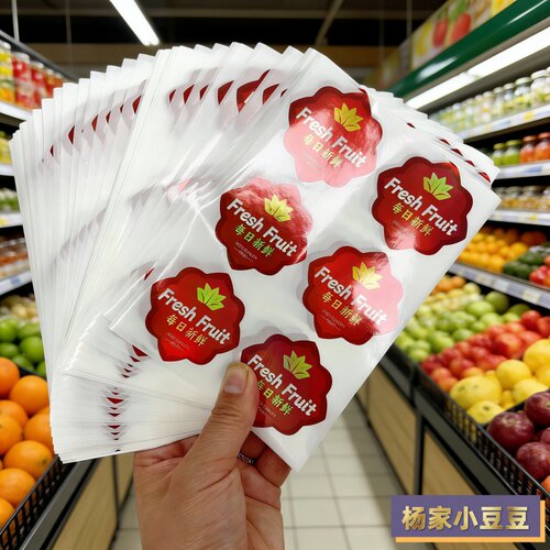 水果保鲜膜表面不干胶标签