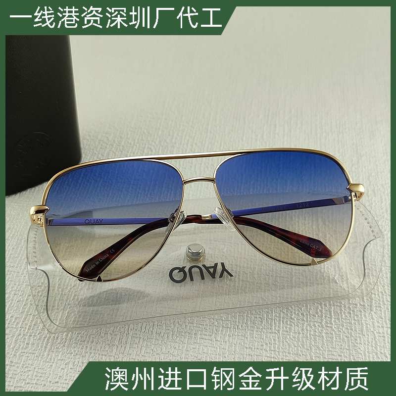 高品质特大框高端男士偏光墨镜