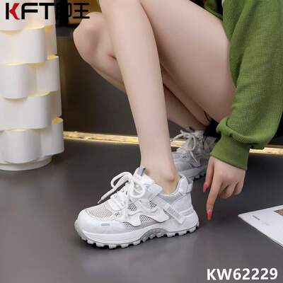 KFT脚王厚底小白鞋女2026年新款夏季运动ins老爹鞋休闲透气网鞋