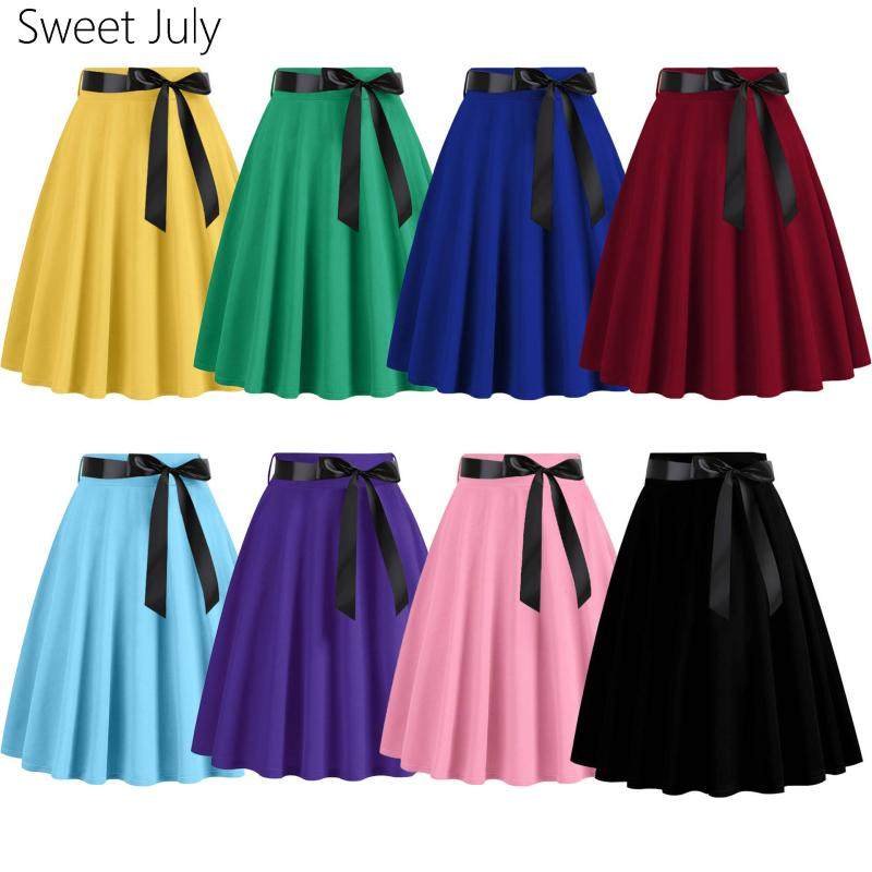 原创糖果色纯色垂坠感大摆高腰系带半身裙子夏百搭表演出服舞蹈裙