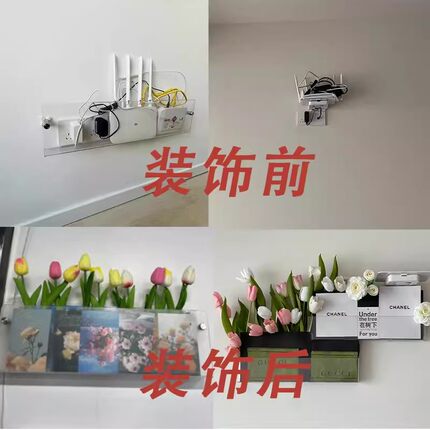 路由器遮挡装饰wifi客厅家用遮丑装饰电视机顶盒光猫遮挡美化