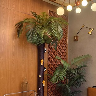 下水管隔音棉仿真椰子树装饰卫生间排水管隔音棉遮挡装饰管道美化