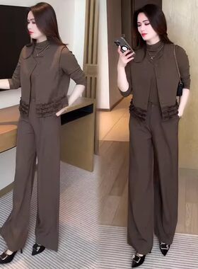秋天秋款爆款套装2026年新款流行洋气时髦漂亮女装早秋穿搭三件套