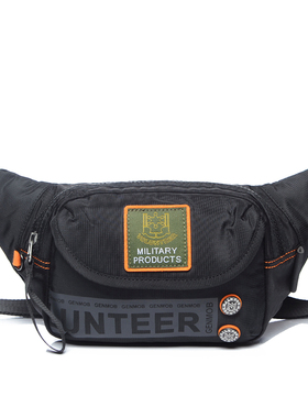 水壶腰包男多功能防水休闲户外运动小包斜挎包胸包小背包女帆布包