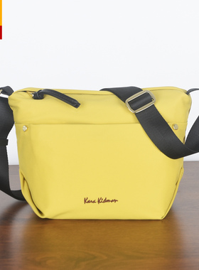 香港KK正品时尚简约帆布包男士斜挎包轻便防水耐磨尼龙布单肩小包