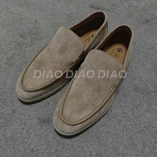 LP乐福鞋男一脚蹬懒人高级感老钱风百搭麂皮休闲SUMMERWALK豆豆鞋