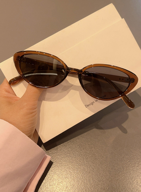 ins小猫眼偏光太阳镜超轻tr90棕色墨镜男女护目遮阳素颜眼镜