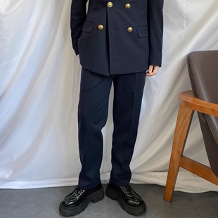 上野 dk西裤男毛呢显瘦九分裤 秋冬新款高级感直筒裤修身西装裤