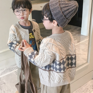 针织开衫 童装 2025儿童秋装 新款 线衣中大童休闲男童外套上衣 春季