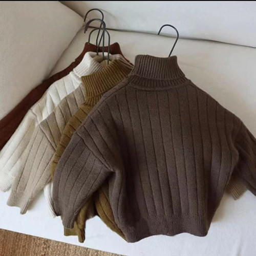 儿童秋冬一体绒保暖男女童针织衫