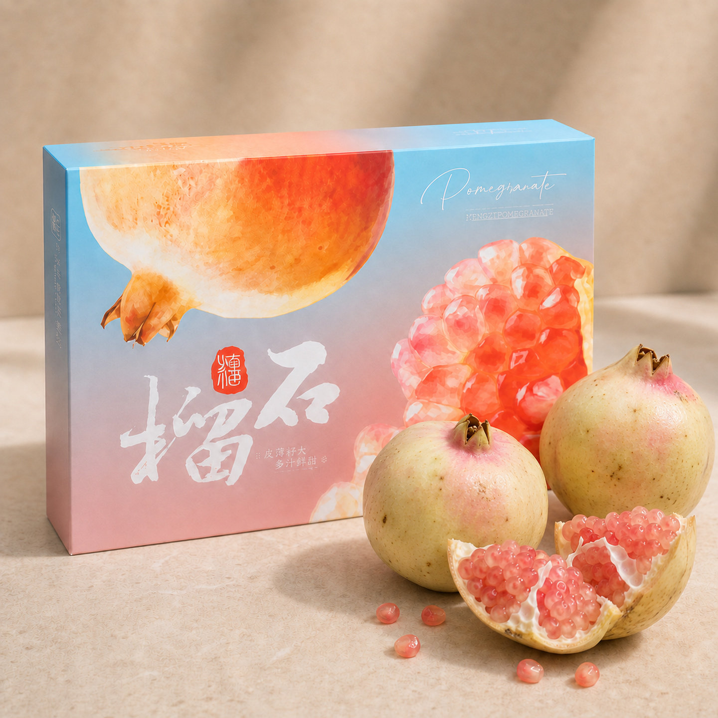 【精美礼盒装】云南蒙自薄皮甜石榴绿籽老树石榴应季新鲜水果12个