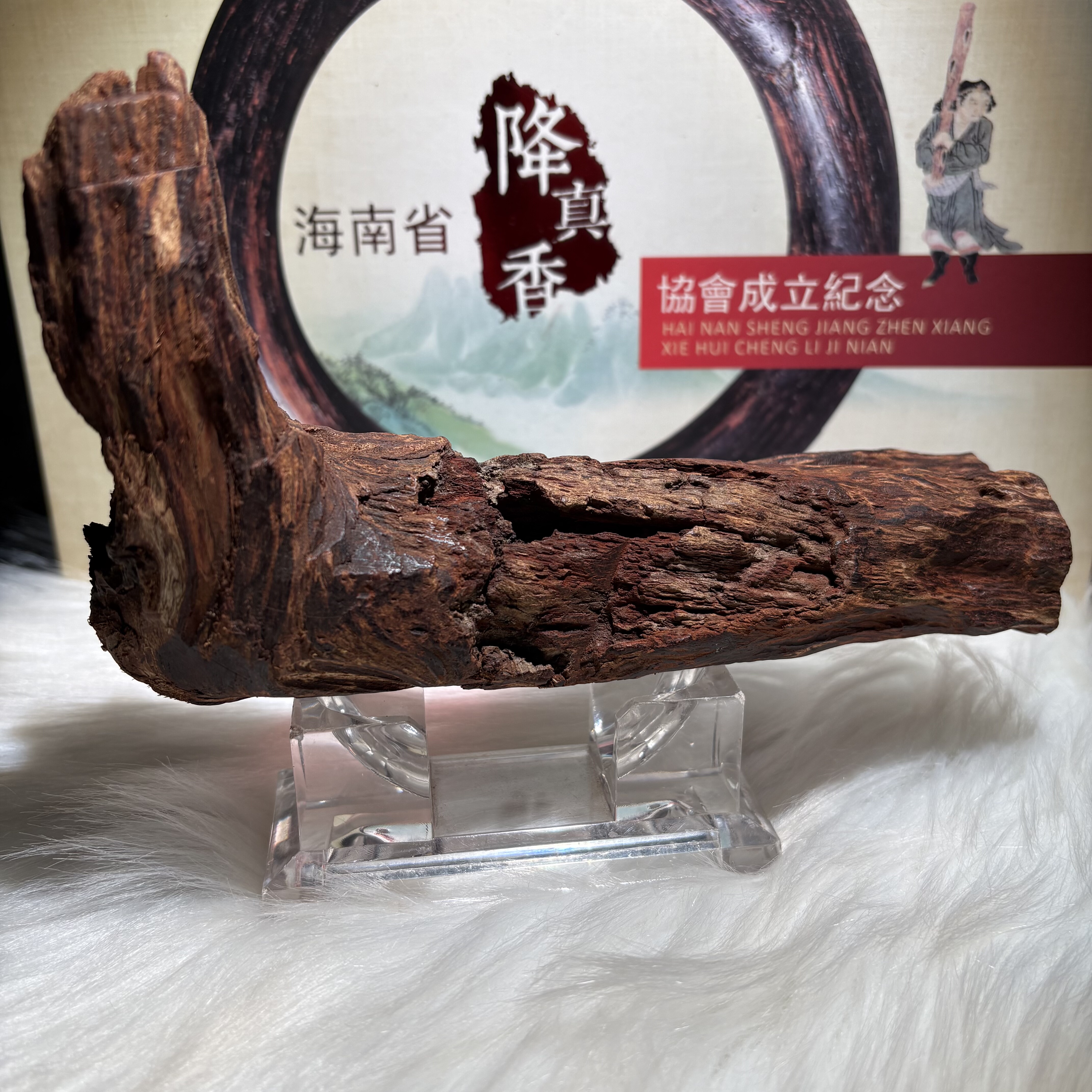 收藏级海南大叶降真香黄金甲夹层黑油沉水级高品质厚油把件摆件