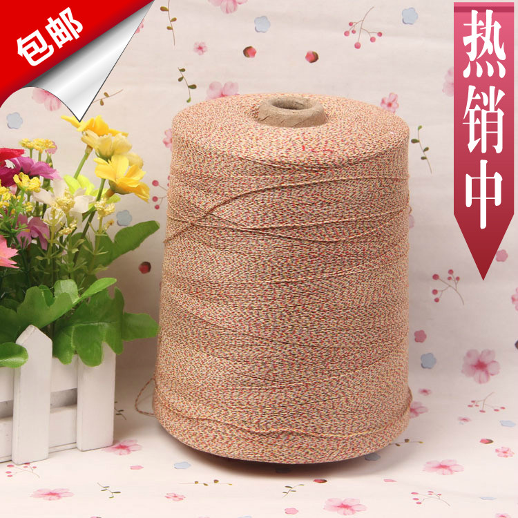 厂家直销 彩色再生棉线 织布棉纱 合股棉纱 包皮棉纱1mm棉线绳