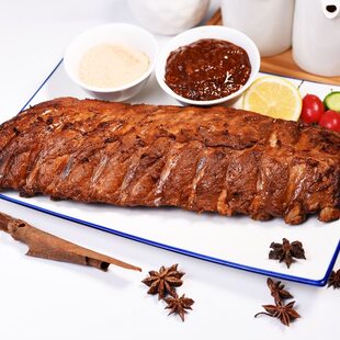 顺协盈黑毛土猪排约700g/包 腌制猪肋排寸排骨整片蒸油炸烧烤