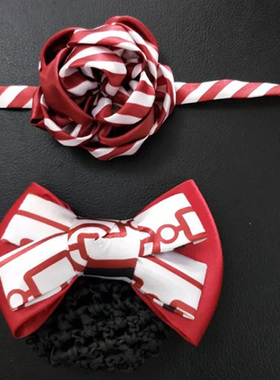 中国银行领花胸花 中行职业装头花发网兜套装营业厅领结丝巾包邮