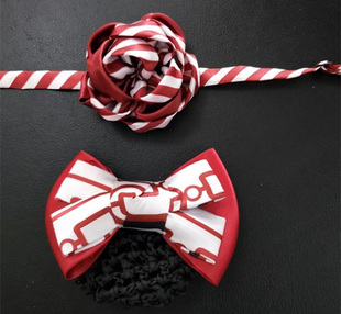 中国银行领花胸花 中行职业装头花发网兜套装营业厅领结丝巾包邮