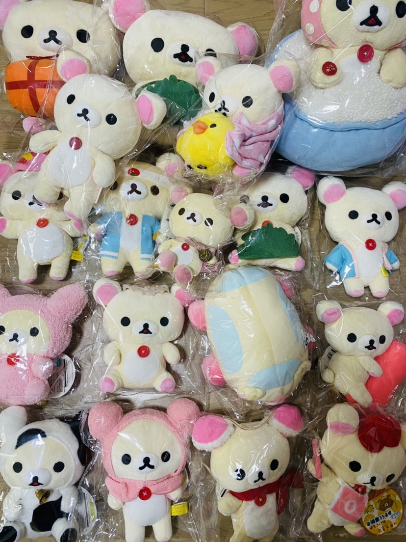 San-x轻松熊熊妹泡澡中古绝版毛绒玩偶 S号素妹