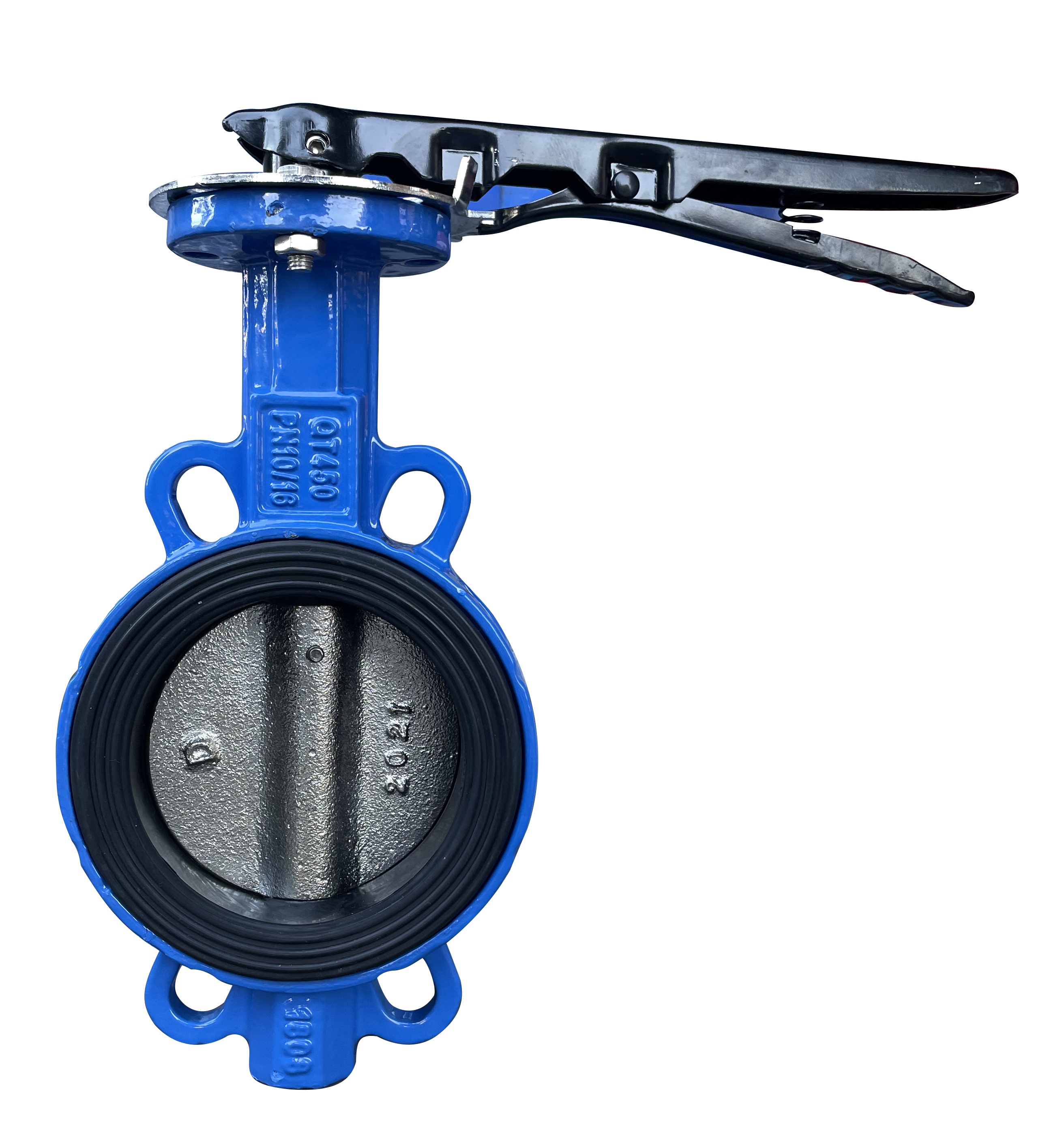 手动对夹蝶阀d71x-16手柄对夹式蝶阀球对夹蝶阀墨铸铁蝶阀蝶阀门