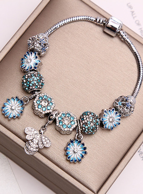 韩版时尚小蜜蜂雏菊女姐妹花朵