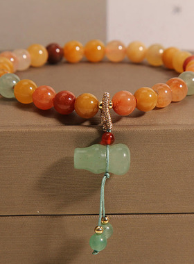 金丝玉葫芦手链女时尚多宝手串