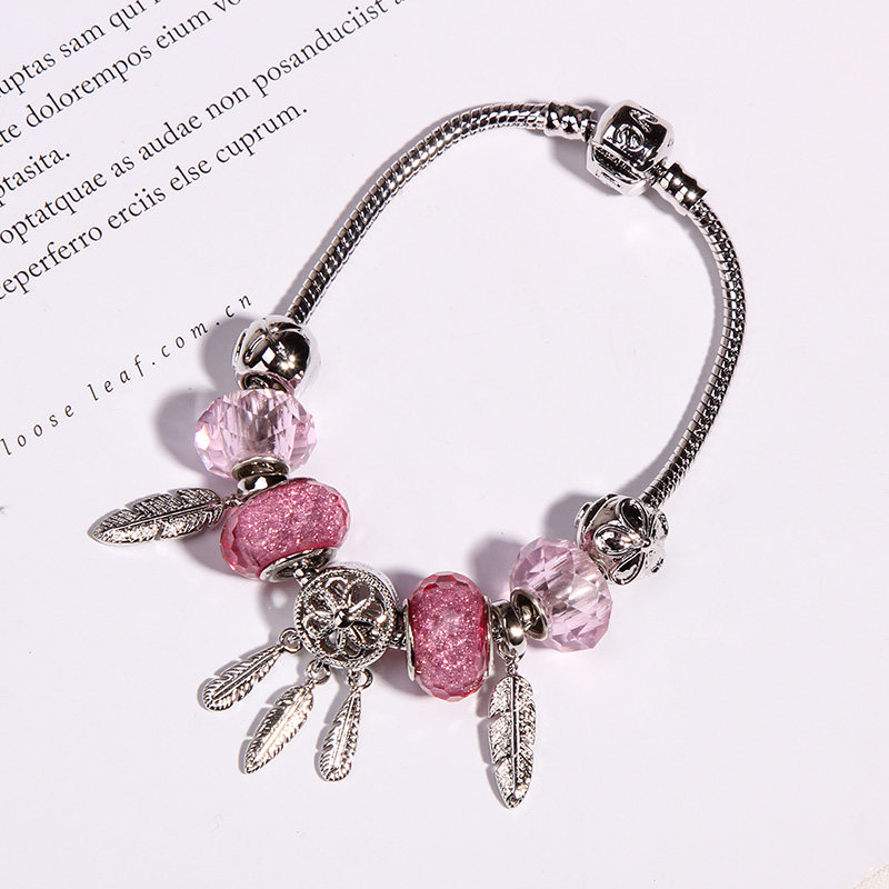 潘家风格捕梦网星空海洋之心手链