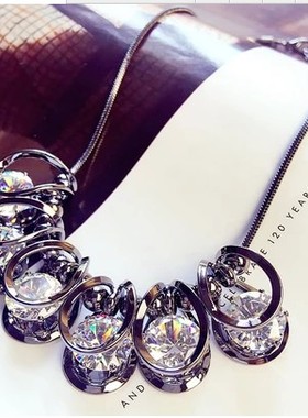 低调奢华风璀璨水钻装饰品锁骨链