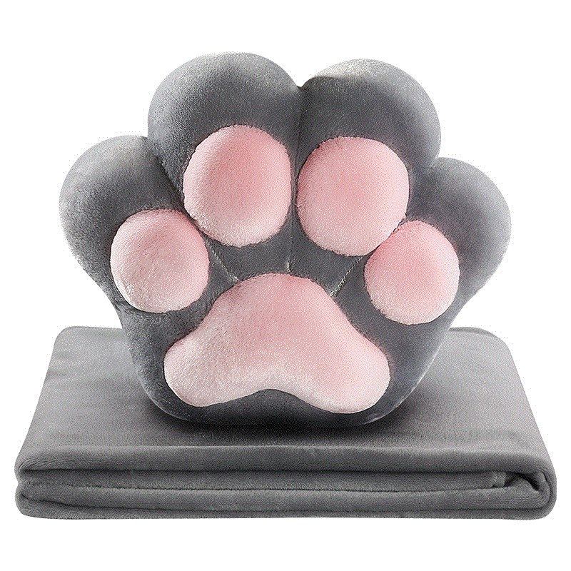 三喵毛絨肉球可水洗腰靠柔軟卡通小禮物毛毯抱枕毯貓爪包單人床抱在類目 居家布藝, 靠墊/抱枕中 - 來自Buy2taobao.com提供專業的淘寶代購服務