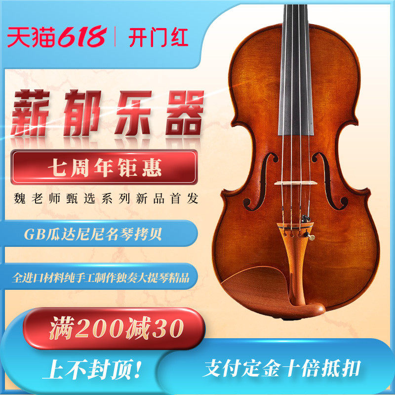 意大利进口欧料专业级纯手工瓜达尼尼全系名琴高档成人演奏小提琴