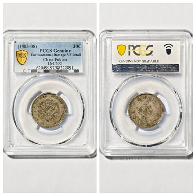 大清光绪元宝福建省贰角寿星龙洋