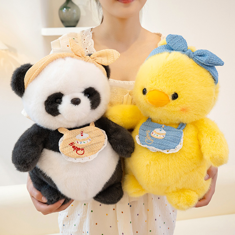 可爱熊猫玩偶男女孩睡觉抱枕专用