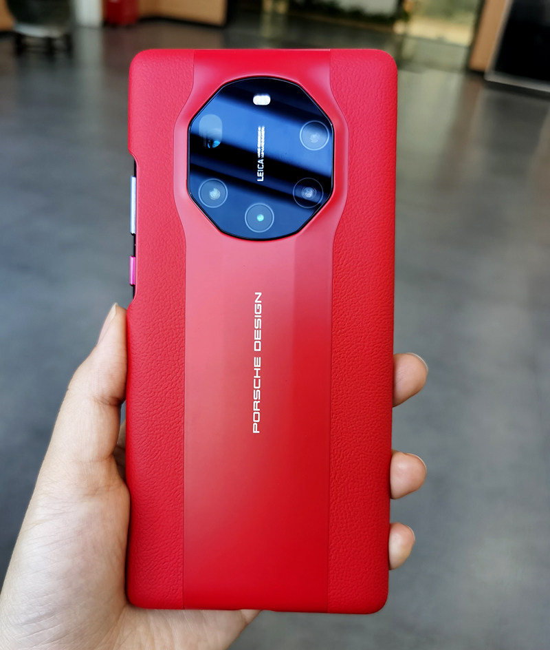 适用华为原厂mate40rs保时捷手机壳nop-an00背壳保护壳原装真皮套底壳