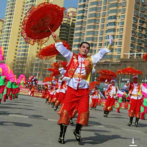 包邮陜北大秧歌伞舞台表演伞跳舞开幕式运动会宽金边大花伞舞蹈伞