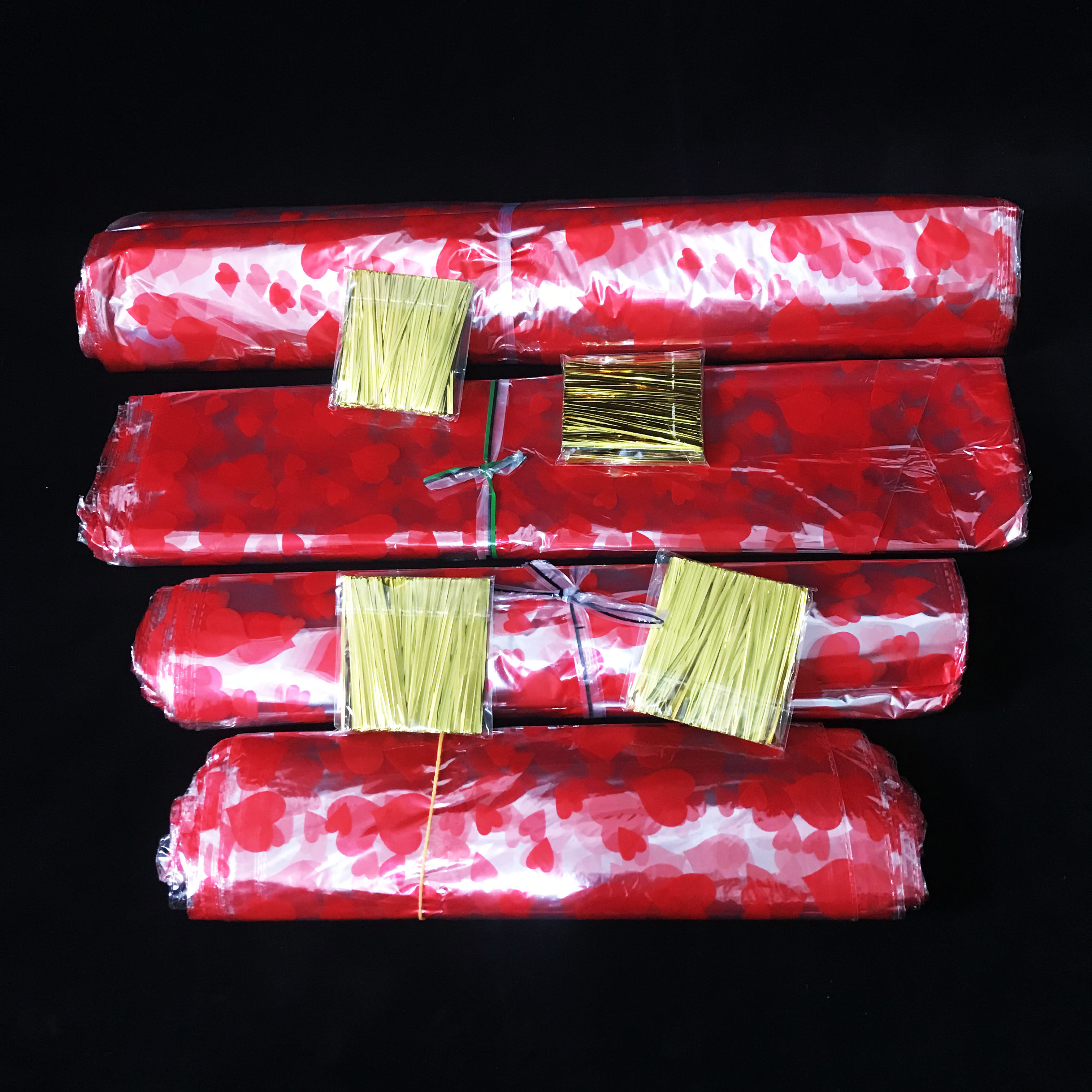 装元宝的红心袋子 红心袋 元宝袋金银元宝金砖塑料包装袋定制尺寸