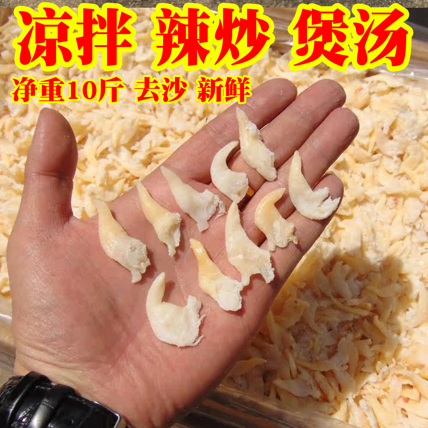 10斤蚬子尖大贝尖海鲜干货味道鲜拌菜煲粥汤去内脏蛤蜊干花甲肉干
