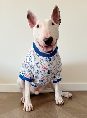 原田治印花宠物T恤春秋薄款大狗衣服牛头梗拉布拉多恶霸法斗