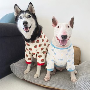 软软绵绵卡通印花宠物衣服宠物秋冬狗狗棉衣牛头梗拉布拉多法斗