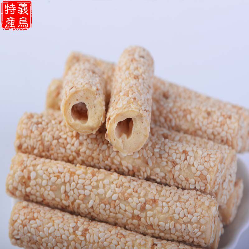 义乌特产美食手工小吃杆怀旧休闲零食冲冠糖芝麻杆400克罐装