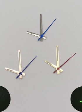 日志改装手表配件指针强绿夜光表针彩色秒针适装NH35NH36冰蓝夜光